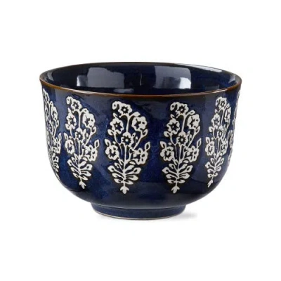 Tag Cote Reactive Block Serve Bowl Blue Multi Ceramic