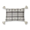 Tag Cotton Lumbar Rectangular Pillow Cover & Insert In Black;gray