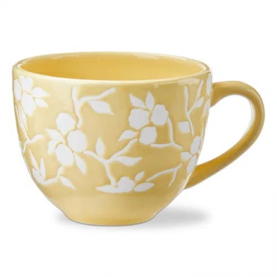 Tag Cozy Cocoon Stoneware Soup Mug Bowl Yellow 28 oz 6.7x5.25x4.18
