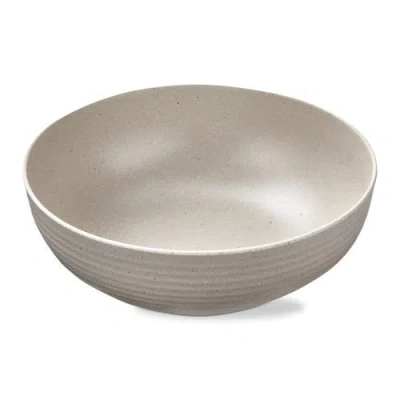 Tag Cream Brooklyn Melamine Serving Bowl Dishwasher Safe Indoor Outdoor In Gray