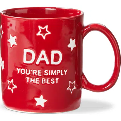 Tag Dad You're Simply The Best Mug Red Stoneware Summer