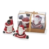 Tag Dancing Santa Salt And Pepper Shakers Christmas Decor In Red