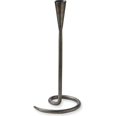 Tag Dark Gray Loop Metal Taper Candle Holder For Everyday Use