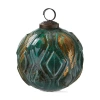 Tag Dark Green Glass Marine Diamond Ornament For Christmas Tree In Green
