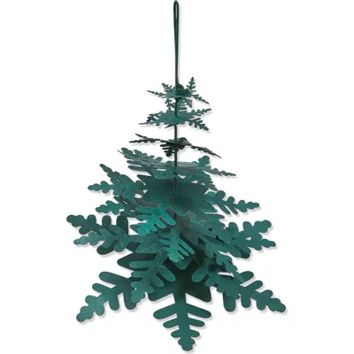Tag Dark Green Paper Snowflake Tree Decor For Christmas