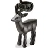 Tag Deer Tealight Holder Black Aluminum Candle Holder For Candles In Black