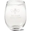 Tag Do Your Own Sting Stemless Wine Glass Clear Drinkware In Transparent