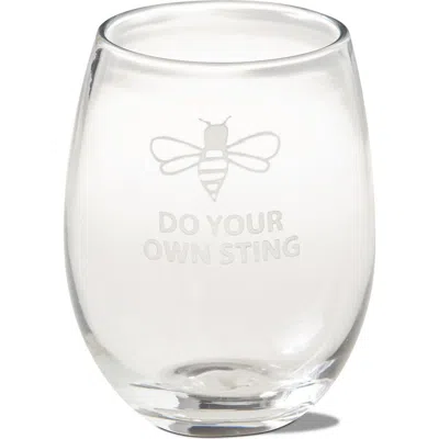 Tag Do Your Own Sting Stemless Wine Glass Clear Drinkware In Transparent