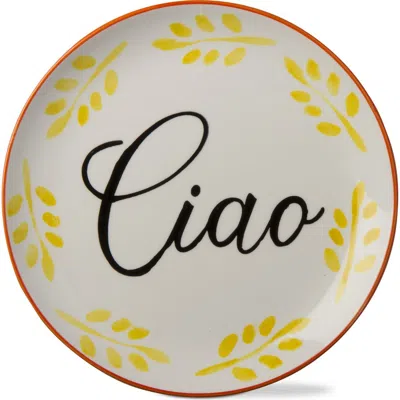 Tag Dolce Vita Ciao Yellow Ceramic Appetizer Plate For Dining In Multi