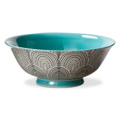 Tag Dotted Wave Ramen Bowl Black Multi Stoneware Everyday In Gray