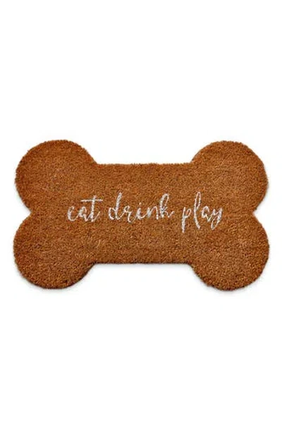 Tag Eat Drink Play Bone Doormat In Brown