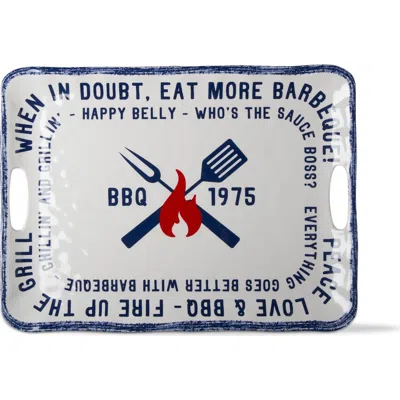 Tag Eat More Bbq Melamine Serving Tray For Summer Gatherings In White