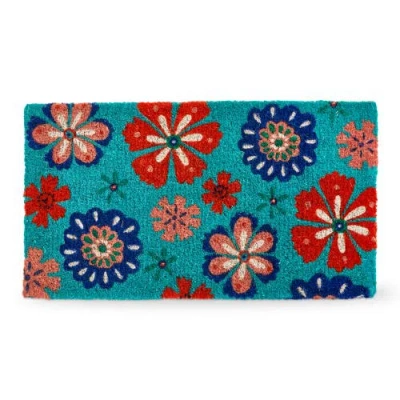 Tag Eclectic Fun Flower Multi Coir Doormat 30x17x1