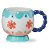 Tag Eclectic Fun Footed Mug Earthenware Multi 18 oz 5.58x3.63x4 In Multi