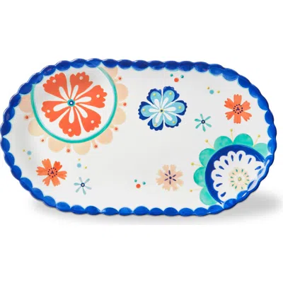 Tag Eclectic Fun Oval Earthenware Platter Multi 15 X 8.5