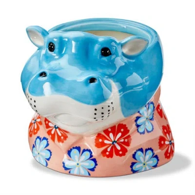Tag Eclectic Hippo Garden Planter Multi Earthenware 6.35x6.28x4.5