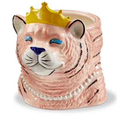 Tag Eclectic Tiger Garden Planter In Pink