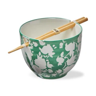 Tag Eden Noodle Bowl S/2 Sage Stoneware Everyday In Green