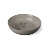 Tag Eucalyptus Ivory Ceramic Serving Bowl Dishwasher Safe In Gray