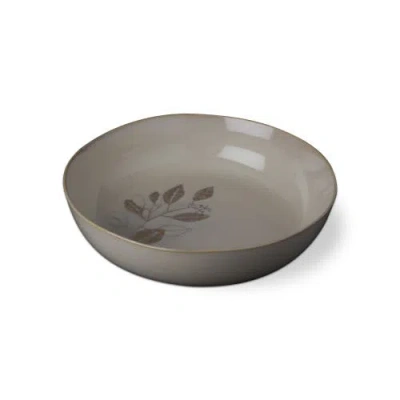 Tag Eucalyptus Ivory Ceramic Serving Bowl Dishwasher Safe In Gray