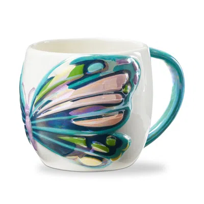 Tag Everyday Butterfly Earthenware Mug Multi 17 oz 4.03x4.03x3.78