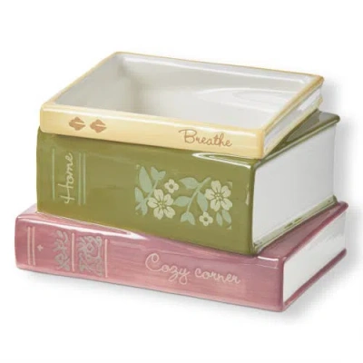Tag Everyday Multi Book Stack Planter Earthenware With Silicone Plug 6.35x5x4.2
