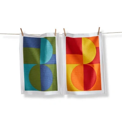 Tag Everyday Multi Cotton Dishtowel Set Of 2 26x18