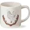 Tag Farmhouse Chicken Mug Ceramic Drinkware Perfect For Christmas In White