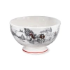 Tag Farmhouse Christmas Earthenware White Pedestal Bowl In White