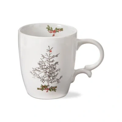 Tag Farmhouse Christmas Tree Mug In White