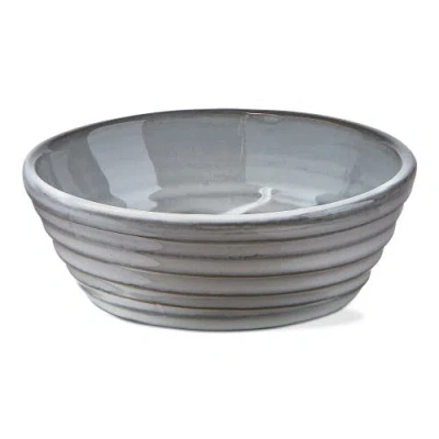Tag Farmhouse White Ceramic Snack Bowl Dishwasher Safe Everyday Use In Gray