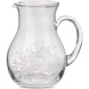 Tag Fleur Etched Glass Pitcher In Transparent