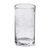 Tag Fleur Etched Glass Tumbler Clear Drinkware For Summer In Transparent