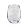 Tag Fleur Etched Stemless Wine Glasses For Events And Parties In White