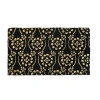 Tag Floral Vine Coir Mat Rectangle Indoor Outdoor Welcome Mat In Black
