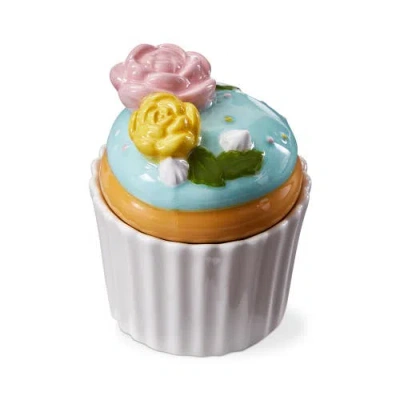 Tag Flower Cupcake Trinket Dish Multi Earthenware Spring