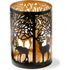 Tag Forest Luminary Black Iron Candle Holders For Christmas In Black