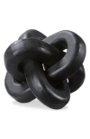 Tag Forever Knot Wood Sculpture In Black