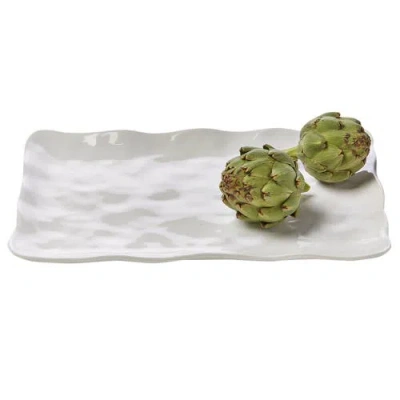 Tag Formoso White Stoneware Rectangular Serving Tray Dishwasher Safe