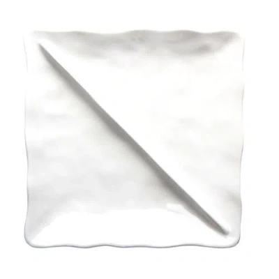Tag Formoso White Stoneware Square Divided Serving Plate