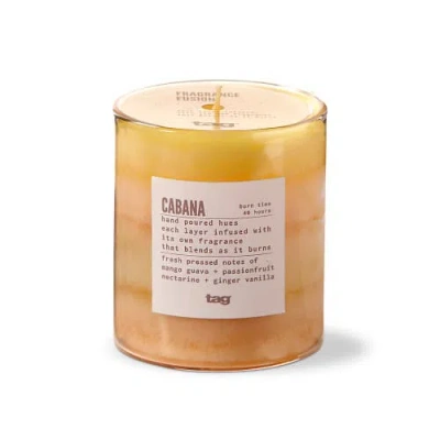 Tag Fragrance Fusion Cabana Flame Scented Jar Candle Yellow
