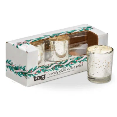 Tag Frosty Mercury Silver Votive Candle Scented Holiday Decor In Multi