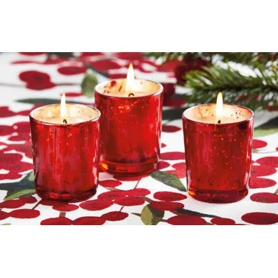 Tag Frosty Mercury Votive Candle S/3 In White