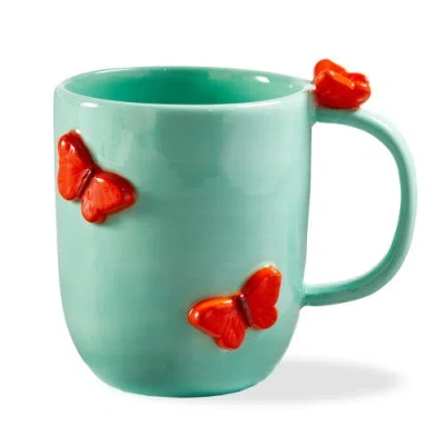 Tag Garden Butterfly Mug Blue Multi Earthenware Spring