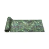 Tag Garden Floral Cotton Table Runner With Green Background In Green