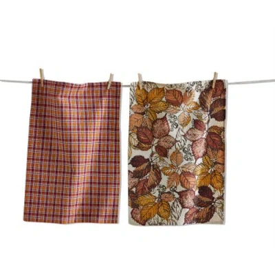 Tag Gathering Leaves Dishtowel Set In Multi