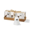 Tag Ghost Mini Tealight Candles Halloween Paraffin Wax Decor In White