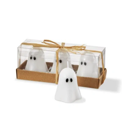 Tag Ghost Mini Tealight Candles Halloween Paraffin Wax Decor In White