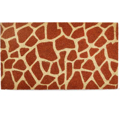 Tag Giraffe Non-slip Coir Mat Multi Coir Everyday In Brown