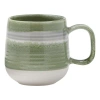Tag Glen Ribbed Reactive Glaze Mug Green Multi Dishwasher Safe In Green